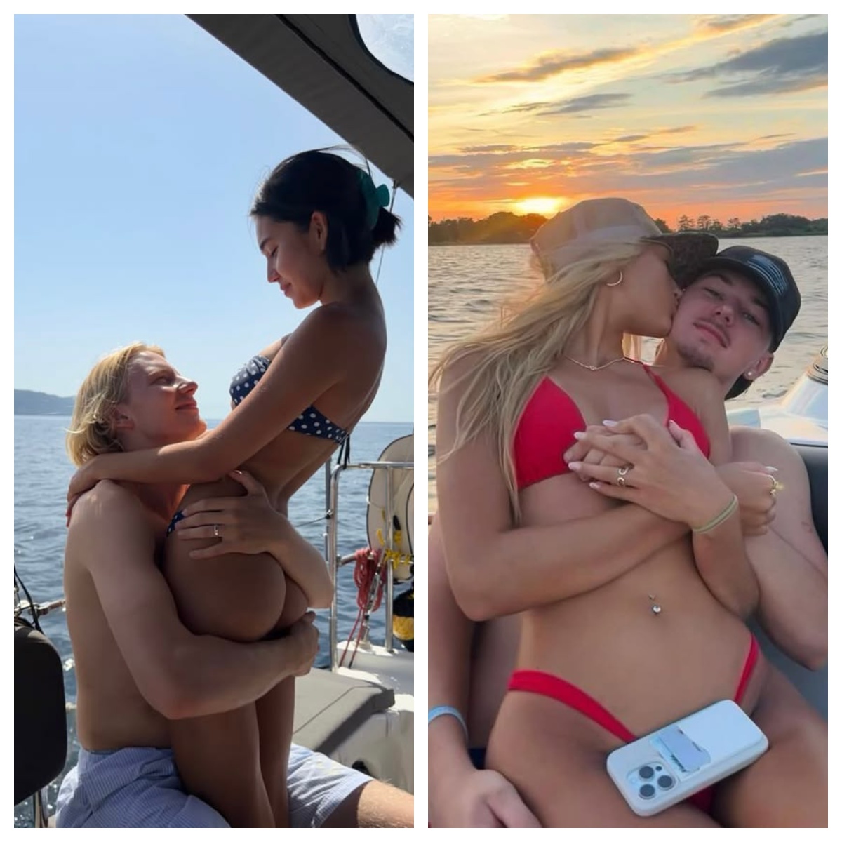 Couples on boats sharing intimate moments after building confidence via live sex chat