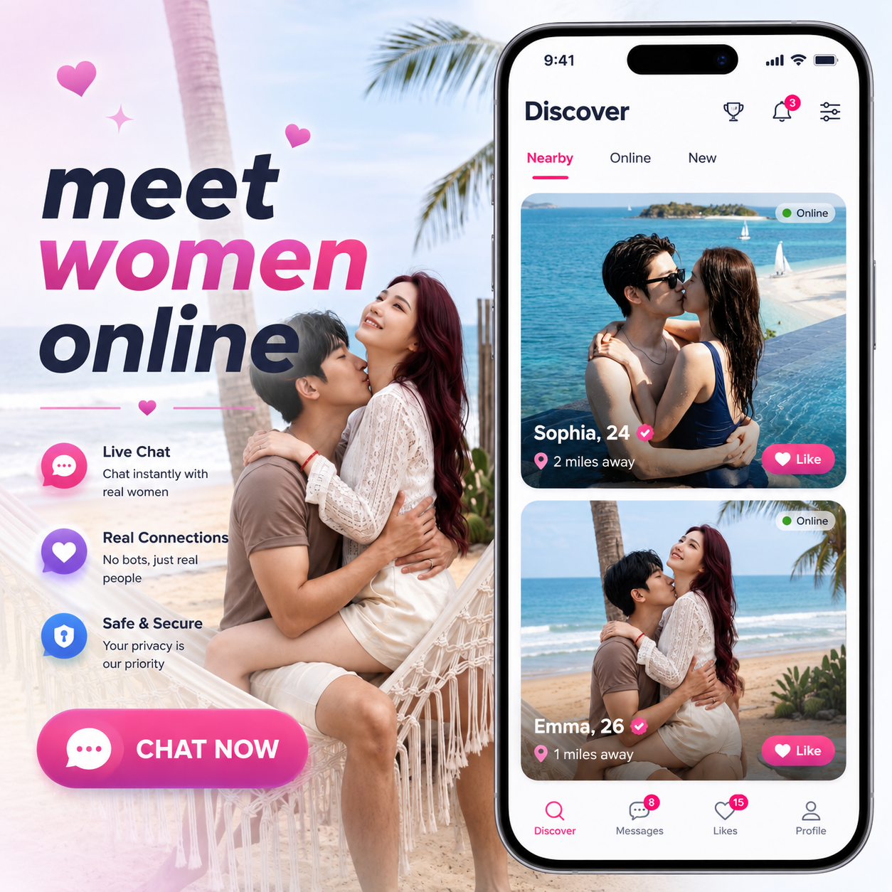 MeetChatsのスマホ画面