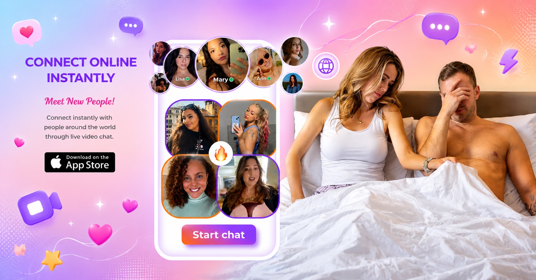 MeetChats video chat and connect online instantly
